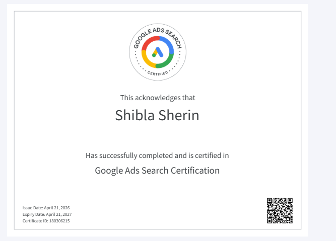 google ads certficate skillshop