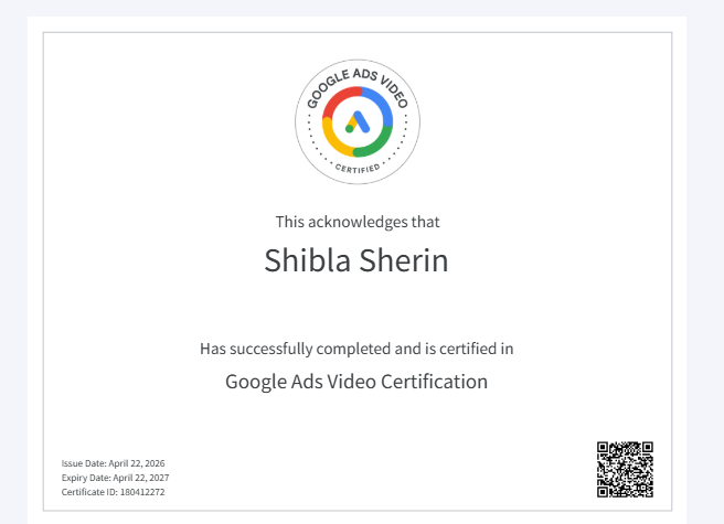 google ads video certificate skillshop