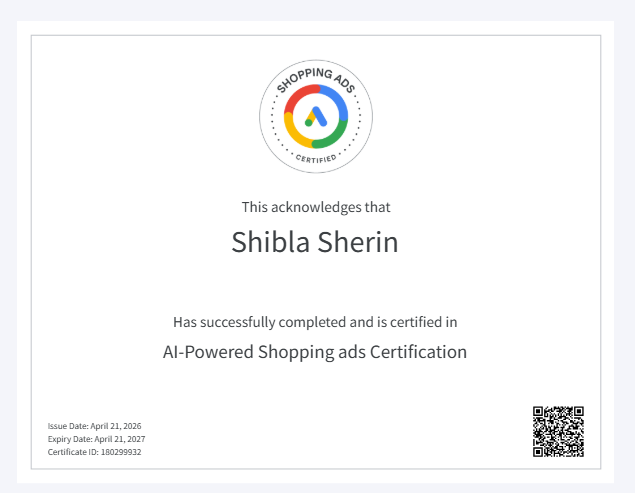 shopping certificate skillshop
